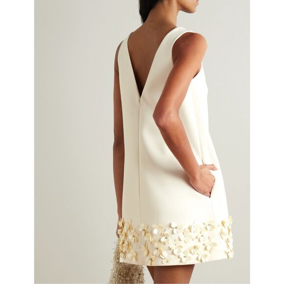 SELF-PORTRAIT Embellished crepe mini dress Size US 4 - Picture 2 of 13